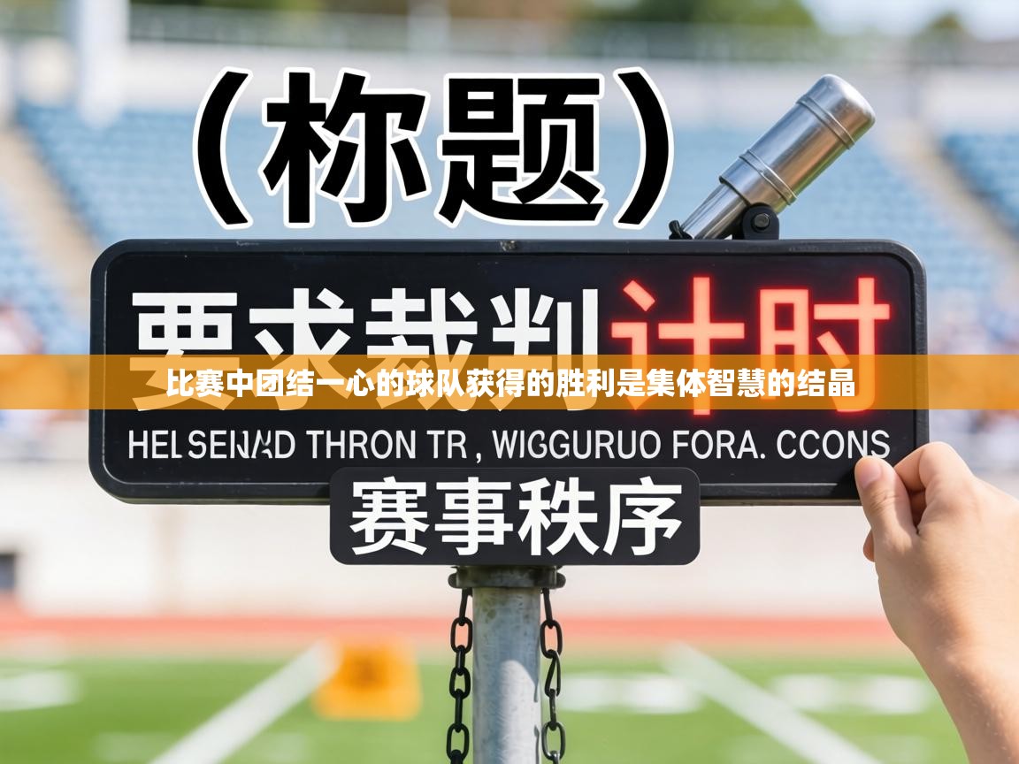 比赛中团结一心的球队获得的胜利是集体智慧的结晶